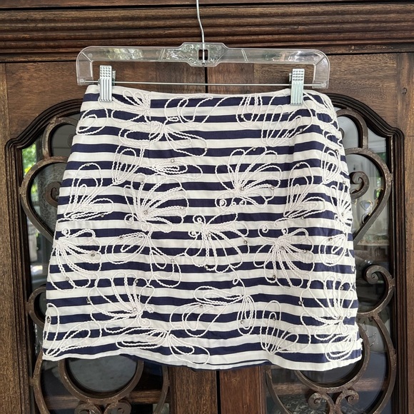 Lilly Pulitzer Tate skirt - Boat Party Stripe Blue - Picture 1 of 6